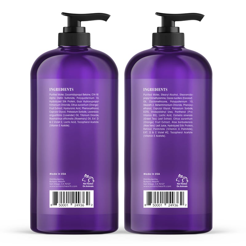 Botanic Hearth Purple Shampoo And Conditioner Set | For All Shades Of Blonde, Silver And Gray Hair | Enhances Highlights | Sulfate Free, Paraben Free, 16 Fl Oz Each - Image 2