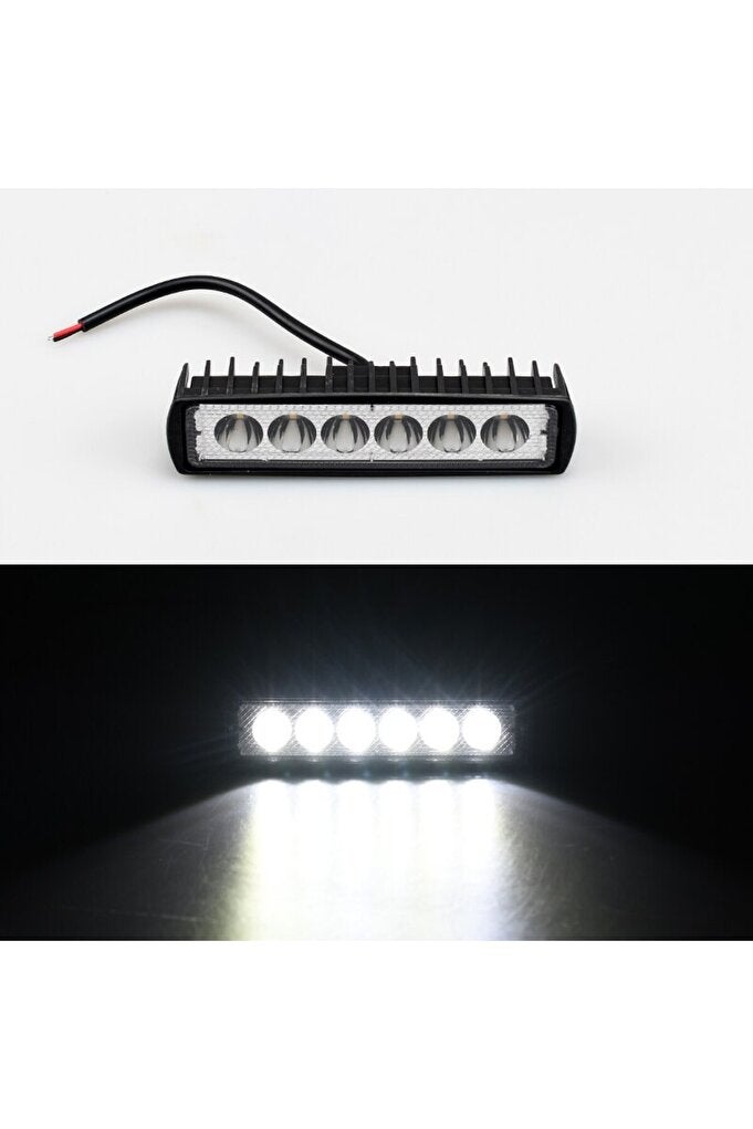 rayihni white 6 LED Offroad Car Work Light Spotlight Daytime Running Light 12V Flood Beam For Jeep 4x4 ATV 4 - Image 1