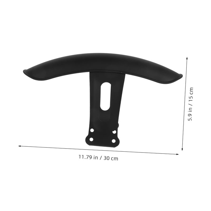 Universal Fit Front Bike Mud Guard Fender Retro Style Mudflap Cover Black - Image 3
