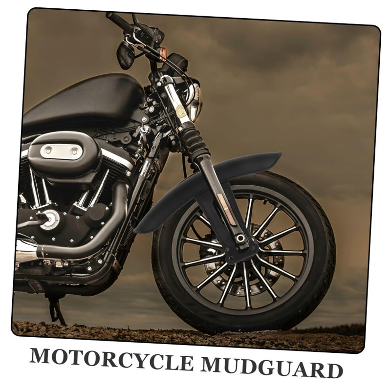 Universal Fit Front Bike Mud Guard Fender Retro Style Mudflap Cover Black - Image 4