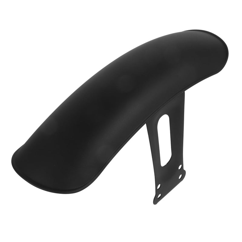 Universal Fit Front Bike Mud Guard Fender Retro Style Mudflap Cover Black - Image 2