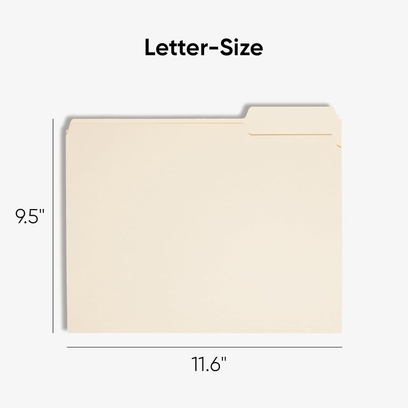 File Folder, 1/3-Cut Tab, Letter Size, Manila, 100 per Box (10381) - Image 3
