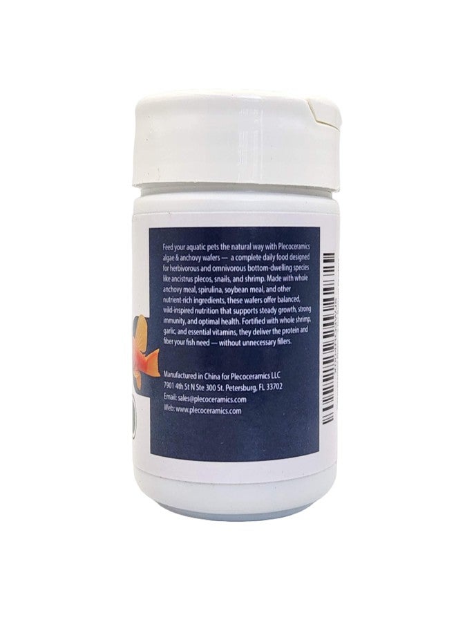Plecoceramics رقائق الطحالب من بليكوسيراميكس، غذاء عالمي لأسماك الزينة، والسلاحف، والأسماك الذهبية، وسمك السلور - رقائق بروتين سبيرولينا للأسماك القاعية (1.76 أونصة / 50 غرام) - Image 4