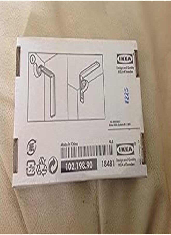 Ikea Set of 2 Ikea Betydlig Wall or Ceiling Curtain Rod Brackets Steel Black Adjustable 