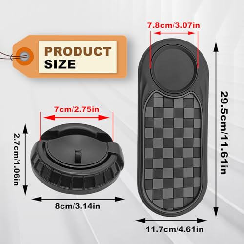 LTDCVTR Universal Multifunction Anti-Slip Car Dashboard Mat, Rotatable Car Phone Holder Dashboard Pad with Temporary Parking Number Non-Sticky Mat for Phones Sunglasses Keys Gadgets - Image 3