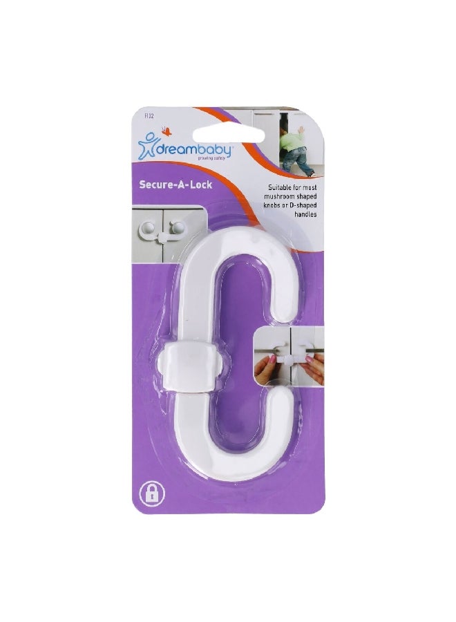 dreambaby Secure a Lock White 2 x 19.2 x 9.2 cm F132 - Image 1