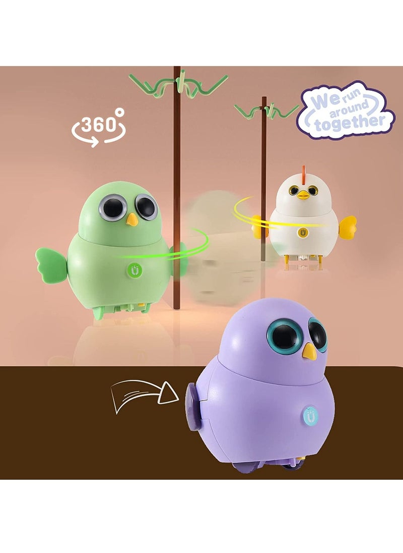 KASTWAVE Swinging Chicken Toy, 6 Pcs Electric Walking Animal Walking Chick Team, Funny Swing Squad Can Fixed-Point Toddler Toys for Kids, Children, Toddler  - Image 2