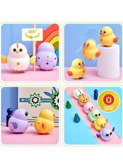 KASTWAVE Swinging Chicken Toy, 6 Pcs Electric Walking Animal Walking Chick Team, Funny Swing Squad Can Fixed-Point Toddler Toys for Kids, Children, Toddler  - Image 3