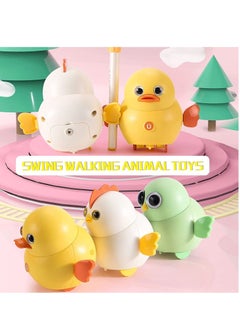 KASTWAVE Swinging Chicken Toy, 6 Pcs Electric Walking Animal Walking Chick Team, Funny Swing Squad Can Fixed-Point Toddler Toys for Kids, Children, Toddler  - Image 4