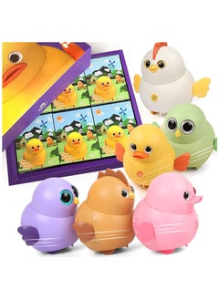 KASTWAVE Swinging Chicken Toy, 6 Pcs Electric Walking Animal Walking Chick Team, Funny Swing Squad Can Fixed-Point Toddler Toys for Kids, Children, Toddler  - Image 1