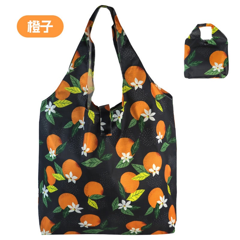 New Waterproof Large Capacity Folding Shopping Bag Printed Portable Handbag Environmentally Friendly Storage Bag - Image 1