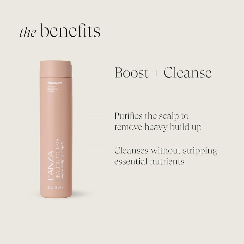 L'ANZA Healing Volume Thickening Shampoo with Bamboo Bodifying Complex and Keratin - 10.1 Fl Oz - Image 3