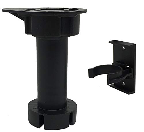 Desunia Cabinet Leveler Legs - 330 Lb. Capacity per Leg - Adjusts from 3 7/8" to 6" - 12 Pack - Image 1