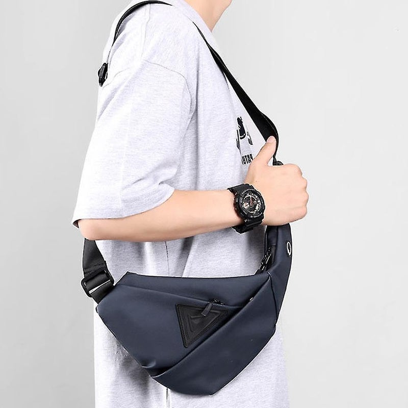 KUNFAIT Waterproof Unisex Crossbody Fanny Pack Waist Bag for Men Women Boomerang Style Sling Bags Side Shoulder Chest Anti-Theft Pouch for Outdoor Travel Sports Money Mobile - Image 5