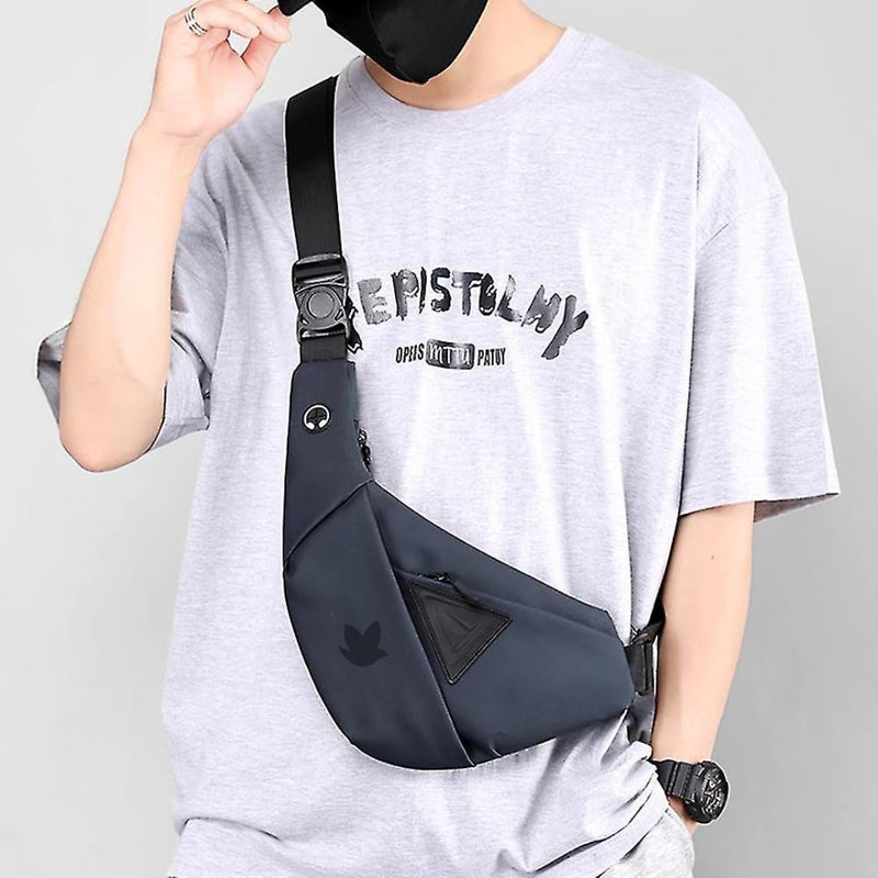 KUNFAIT Waterproof Unisex Crossbody Fanny Pack Waist Bag for Men Women Boomerang Style Sling Bags Side Shoulder Chest Anti-Theft Pouch for Outdoor Travel Sports Money Mobile - Image 2