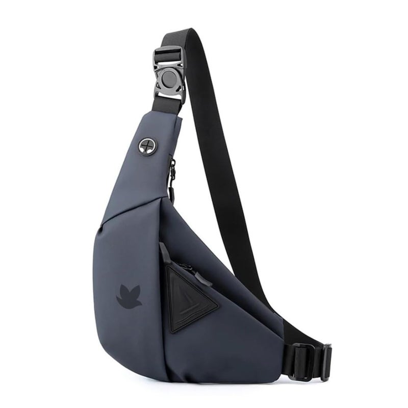 KUNFAIT Waterproof Unisex Crossbody Fanny Pack Waist Bag for Men Women Boomerang Style Sling Bags Side Shoulder Chest Anti-Theft Pouch for Outdoor Travel Sports Money Mobile - Image 1