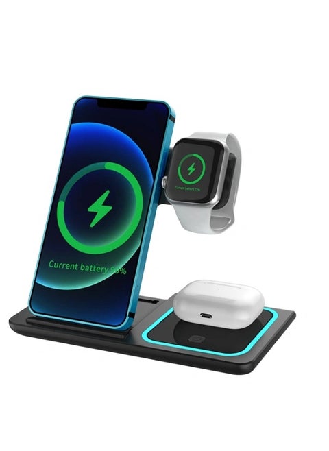 3-in-1 Wireless Charging Station for Apple and Samsung Devices
