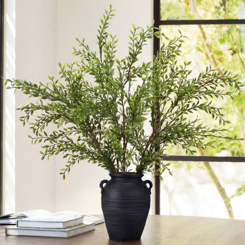 Suncalla 3 Pack 43" Artificial Eucalyptus Branches for Spring Home Decor, Tall Faux Greenery Stems for Vases, Centerpieces, Wedding Arrangements, Table Displays, Farmhouse Modern Floral Decorations - Image 1