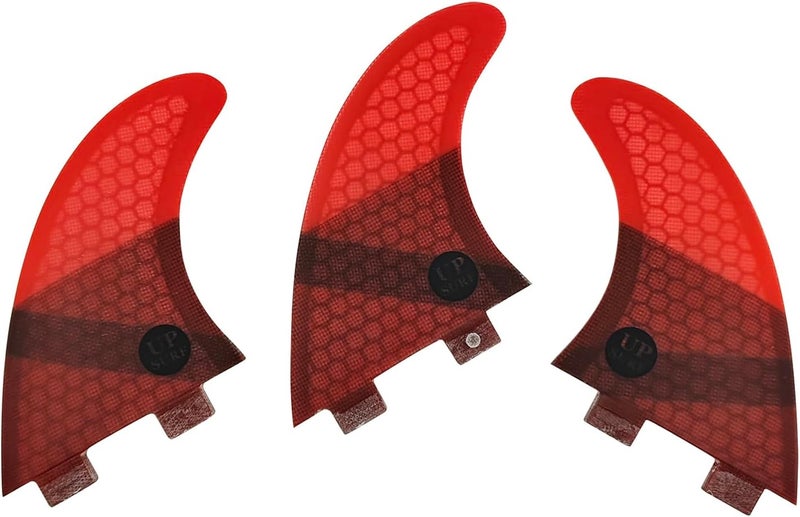 UP SURF Surfing 3fins S Size Double Tabs Surfboard Fins Base Tri fins Surfboard Thrusters Fiberglass Honeycomb - Image 2