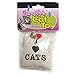 Boss Pet Scruffys Catnip I Love Cats Catnip Burlap Sack with Bell and Heart Cat Toy - Image 3