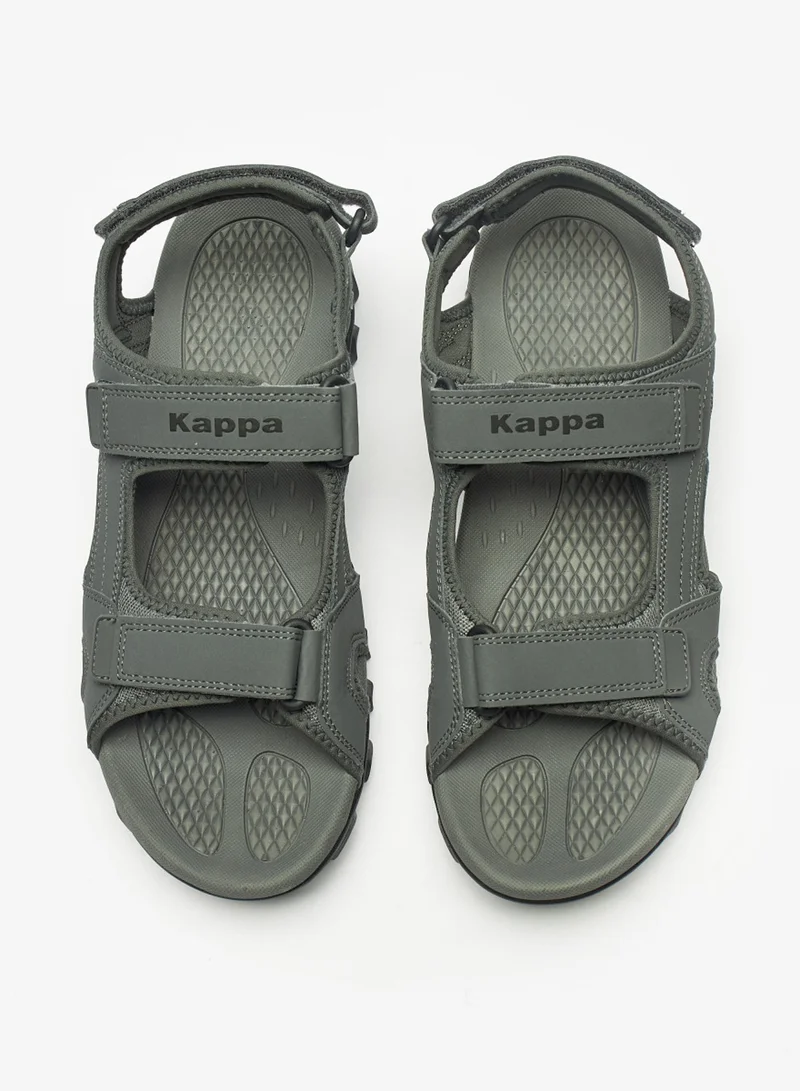 كابا Men's Logo Print Floaters with Hook and Loop Closure