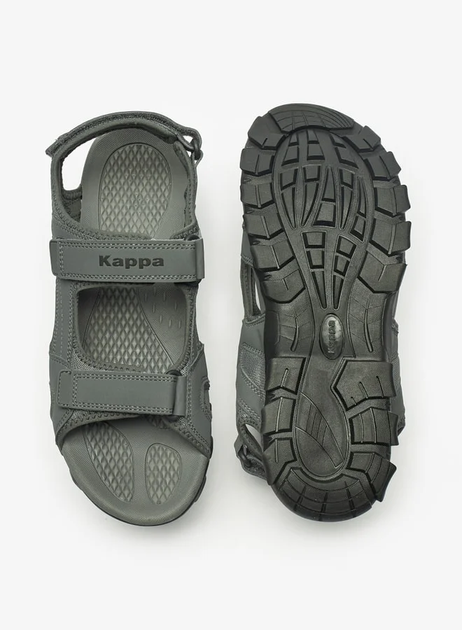 كابا Men's Logo Print Floaters with Hook and Loop Closure