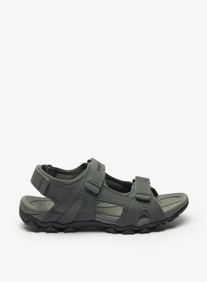 كابا Men's Logo Print Floaters with Hook and Loop Closure