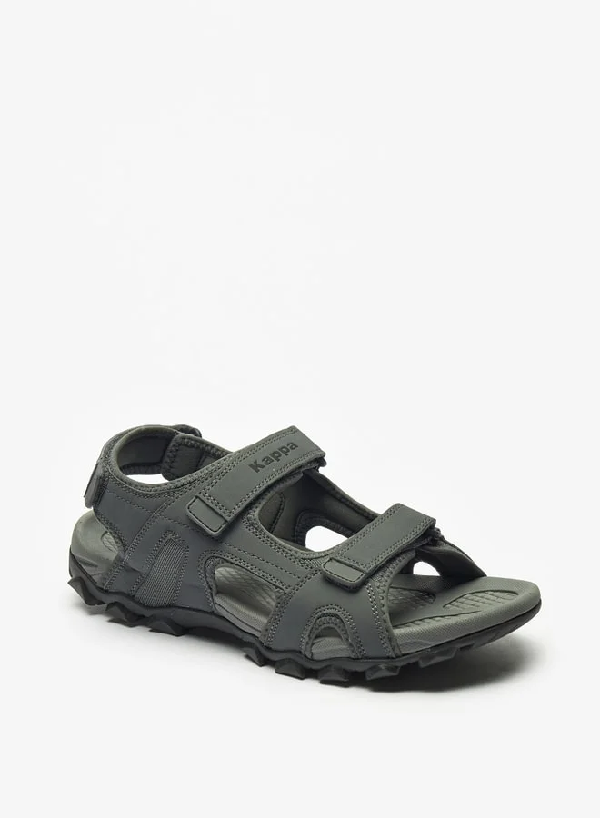 كابا Men's Logo Print Floaters with Hook and Loop Closure