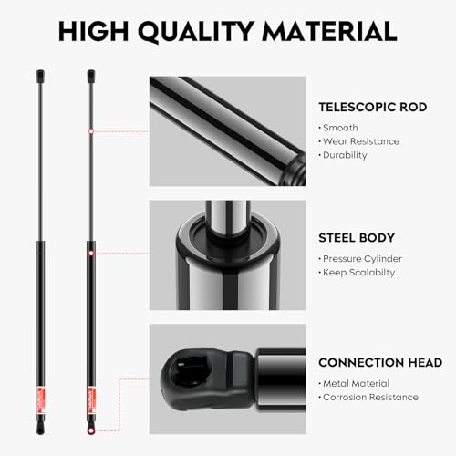 TadaMark Front Hood Lift Supports Struts Fit for Toyota Camry Avalon 2012 2013 2014 2015 2016 Shocks 6757 2 Pcs - Image 3