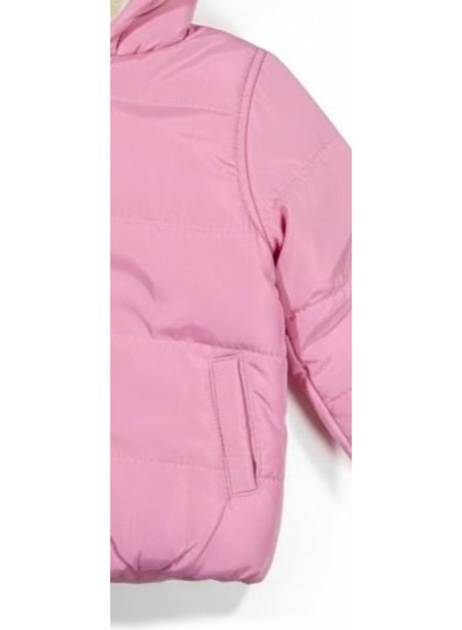 Baby Co. Waterproof Fleece Lined Pink Jacket - Image 4