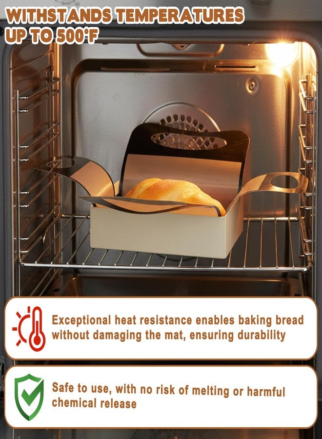 Psyqtsuary 2 Pack Silicone Bread Loaf Pan Liners, Silicone Dough Mat Bread Pan Liners Reusable Baking Sheet Liner Sourdough Baking Mat Food-Grade Easy Clean Dough Transfer Tool - Image 4