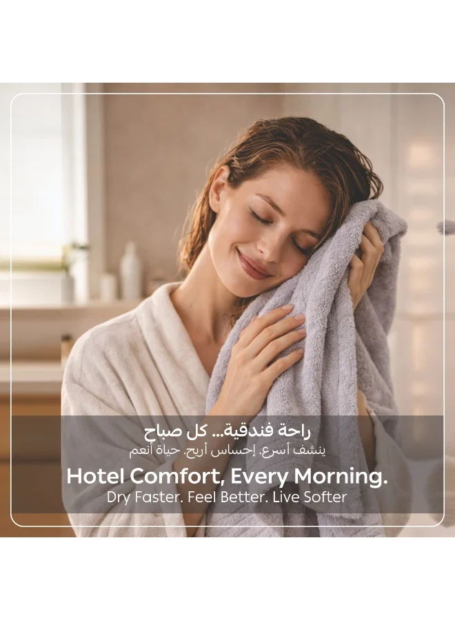 Donetella Dark Grey Bath Towel (4 Pack, 70 X 140 cm) - Microfiber 330 GSM - Super Soft, Highly Absorbent, Quick Drying Thick Bathroom Towels - Soft Hotel Quality for Bath and Spa  | Best Price UAE