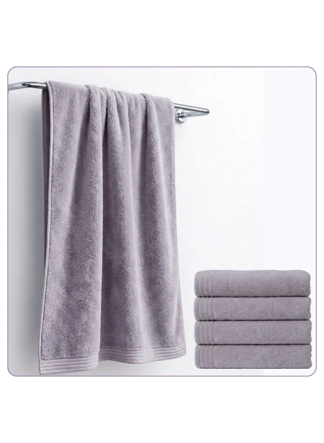 Bath Towel (4 Pack, 70 X 140 cm) - Microfiber 330 GSM - Super Soft, Highly Absorbent, Quick Drying Thick Bathroom Towels - Soft Hotel Quality for Bath and Spa