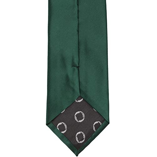 tiemart Solid Color Necktie (Hunter Green) - Image 5
