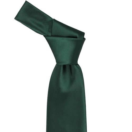 tiemart Solid Color Necktie (Hunter Green) - Image 2