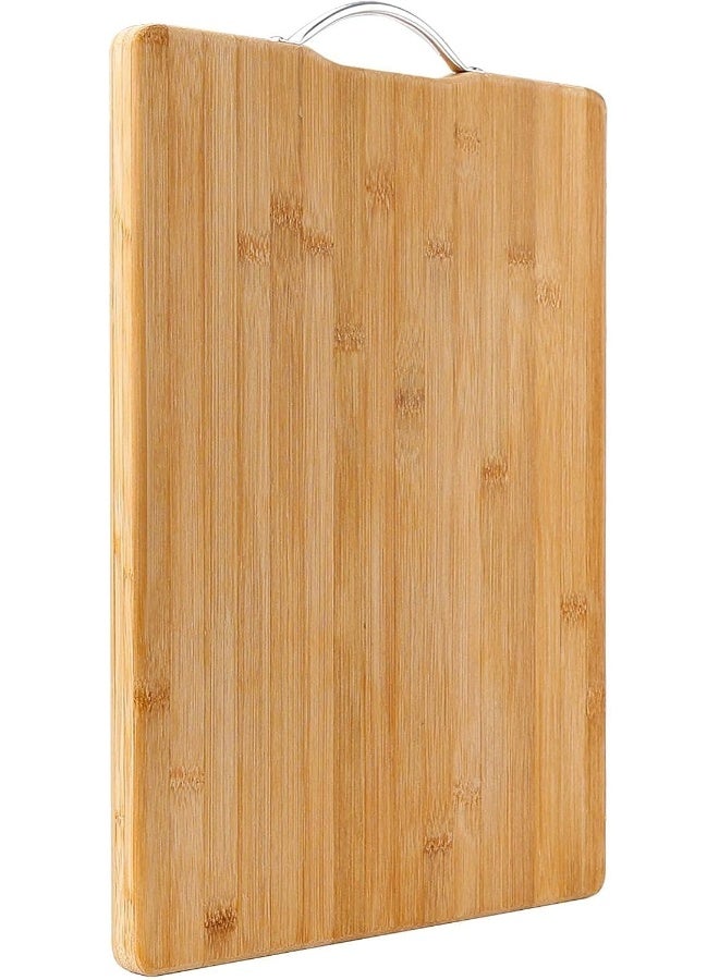 MOMENT ألواح تقطيع من الخيزران للمطبخ، لوح تقطيع خشبي كبير جداً مع أخدود عصير عميق ومقبض، لوح تقطيع ثقيل الوزن - Image 2