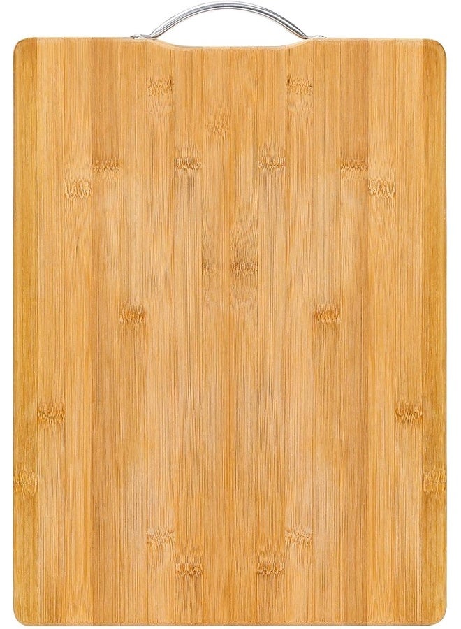 MOMENT ألواح تقطيع من الخيزران للمطبخ، لوح تقطيع خشبي كبير جداً مع أخدود عصير عميق ومقبض، لوح تقطيع ثقيل الوزن - Image 1