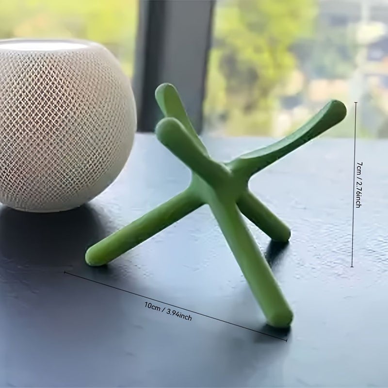 Grey Homepod Mini Compatible Floating Stand Base Anti Slip Holder Desktop Sound Enhancer Aesthetic Ornament Acoustic Elevation Speaker Mount Solid Construction Heavy Duty Home Office Professional Audio Management Premium Architecture Art High Strength - Image 3