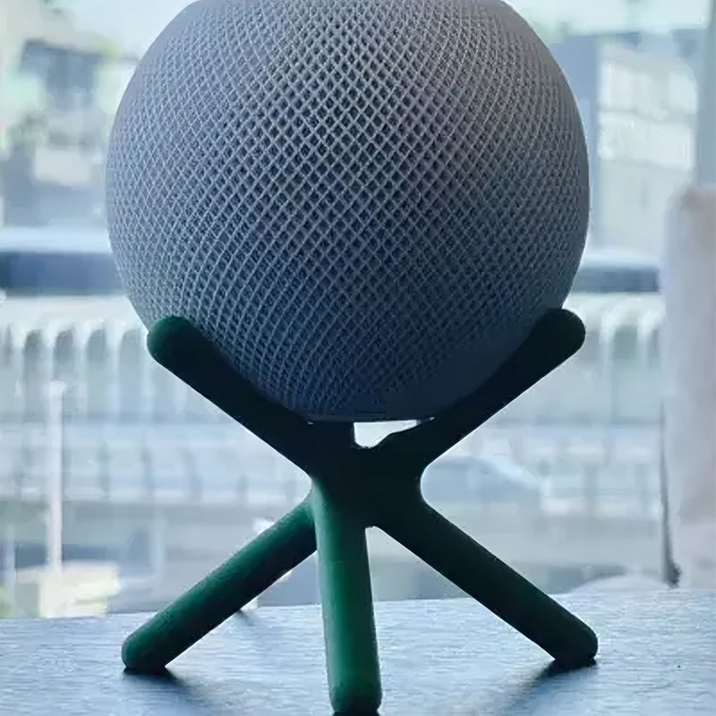 Grey Homepod Mini Compatible Floating Stand Base Anti Slip Holder Desktop Sound Enhancer Aesthetic Ornament Acoustic Elevation Speaker Mount Solid Construction Heavy Duty Home Office Professional Audio Management Premium Architecture Art High Strength - Image 2