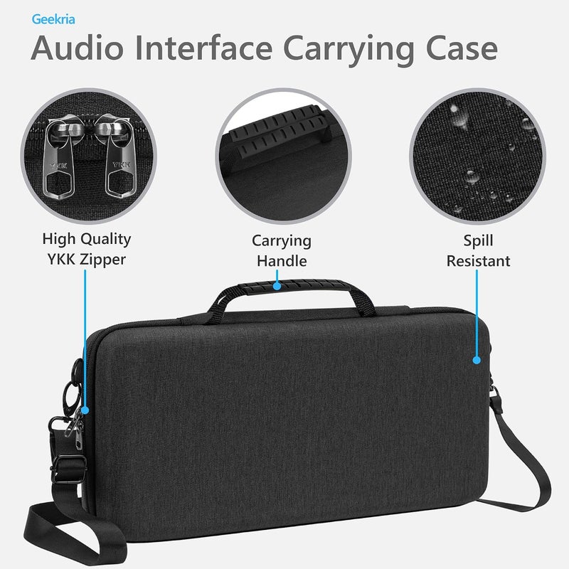 Geekria Audio Interface Carrying Case for RØDE RØDECaster Video - EVA Hard Shell Portable Travel Bag (Dark Gray) - Image 2
