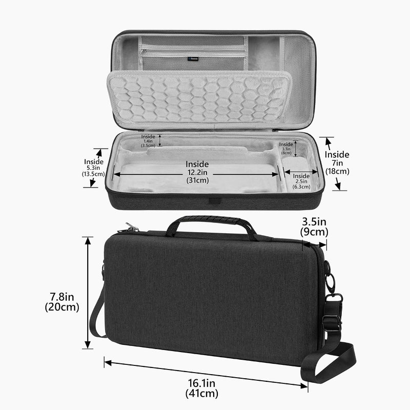 Geekria Audio Interface Carrying Case for RØDE RØDECaster Video - EVA Hard Shell Portable Travel Bag (Dark Gray) - Image 4