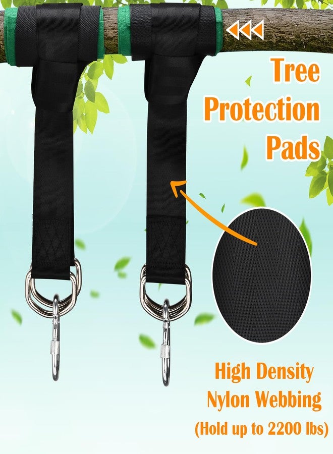 HeyZoo Tree Swing Hanging Kit, 10ft Swing Straps with Safer Carabiners, 360 Degree Swivel and Tree Protection Pads, Swing Set Accessories, Easy Installation - Image 2
