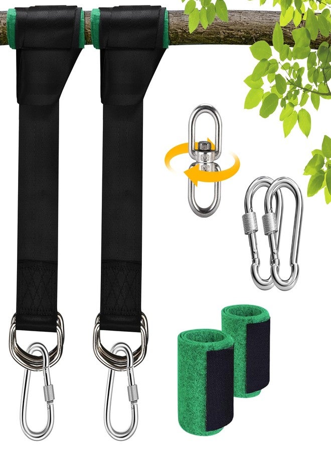 HeyZoo Tree Swing Hanging Kit, 10ft Swing Straps with Safer Carabiners, 360 Degree Swivel and Tree Protection Pads, Swing Set Accessories, Easy Installation - Image 1