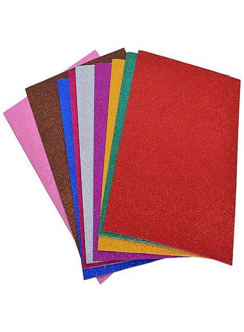 10-Piece A4 Glitter Foam Sheets - Image 1
