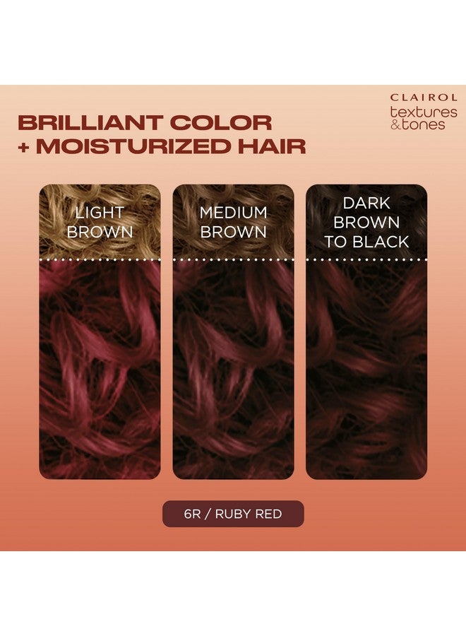 كلايرول صبغة الشعر الدائمة Textures & Tones 6R Ruby Red Hair Color Pack of 1 - Image 3
