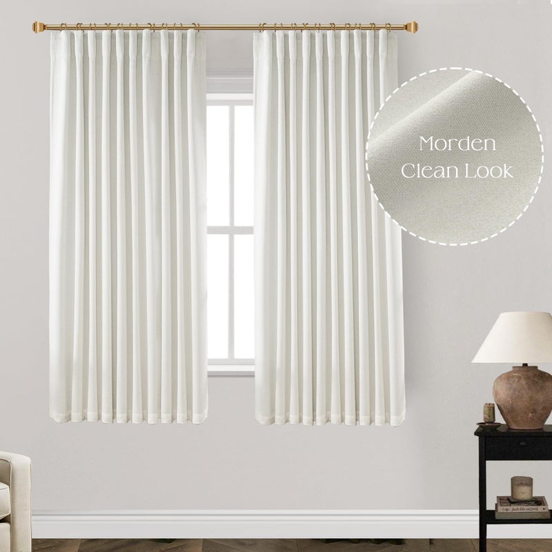PANELSBURG Extra Wide Blackout Curtains 70 Inches Wide x 63 Inch Length for 72 Inches Width Bedroom Living Room Window Cream - Image 5