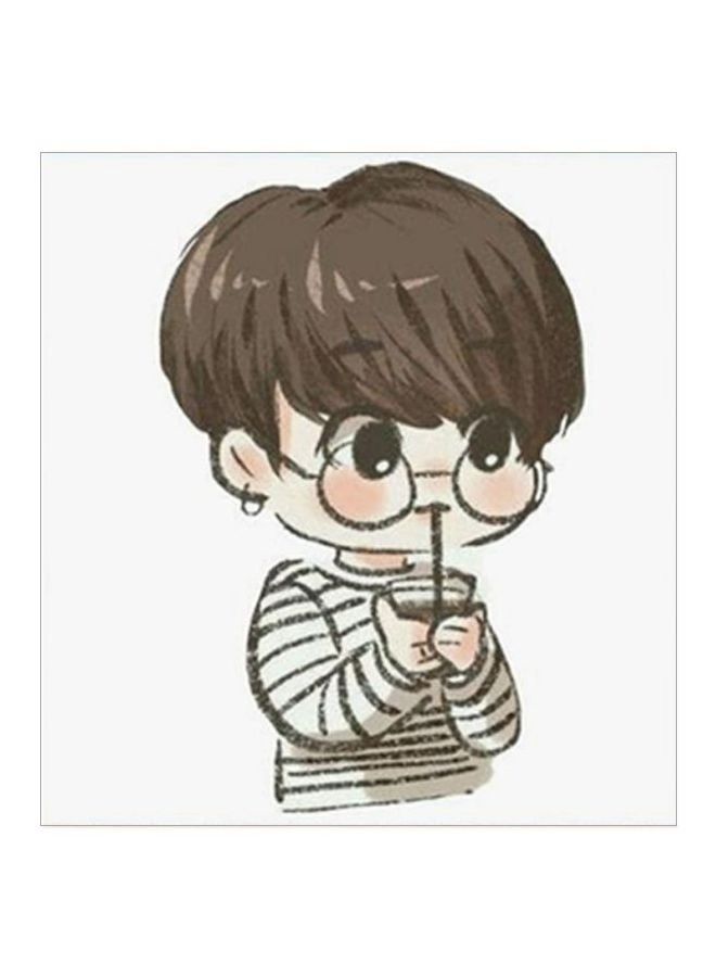 RYN Bts Boy Band MDF Wall Art Multicolour 30x30centimeter - Image 2