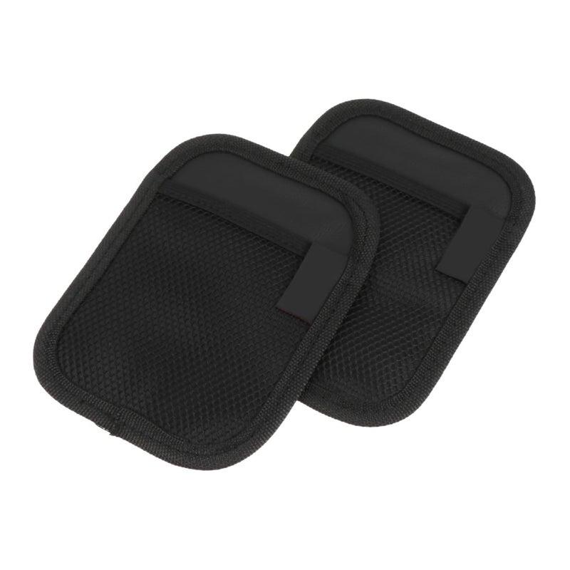 2Pcs Car Backseat Storage Bags Durable PU Material Sticky Mesh Organizer - Image 2