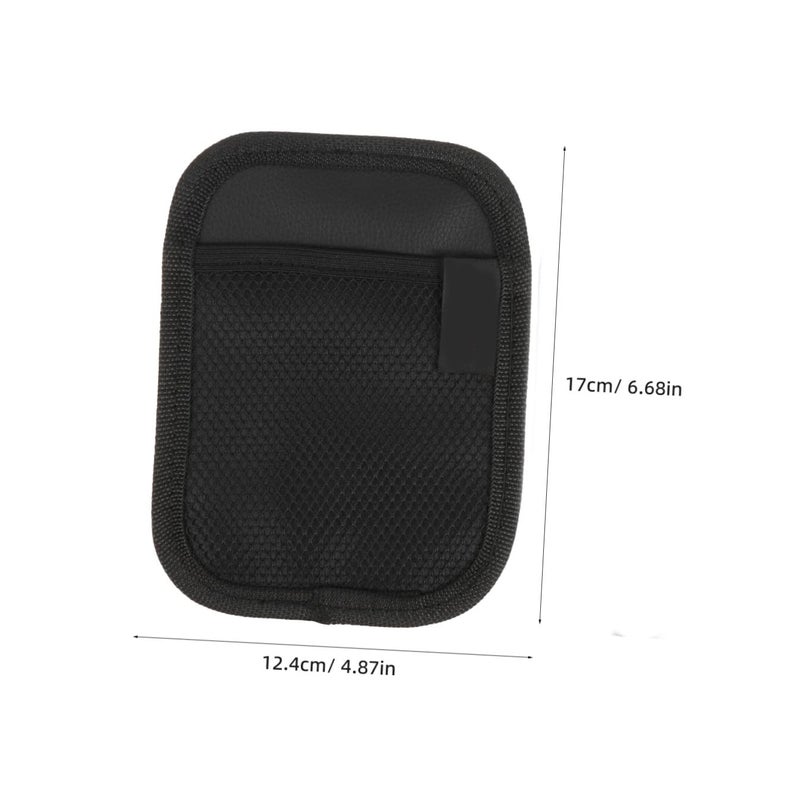 2Pcs Car Backseat Storage Bags Durable PU Material Sticky Mesh Organizer - Image 3