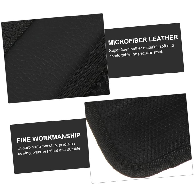 2Pcs Car Backseat Storage Bags Durable PU Material Sticky Mesh Organizer - Image 4